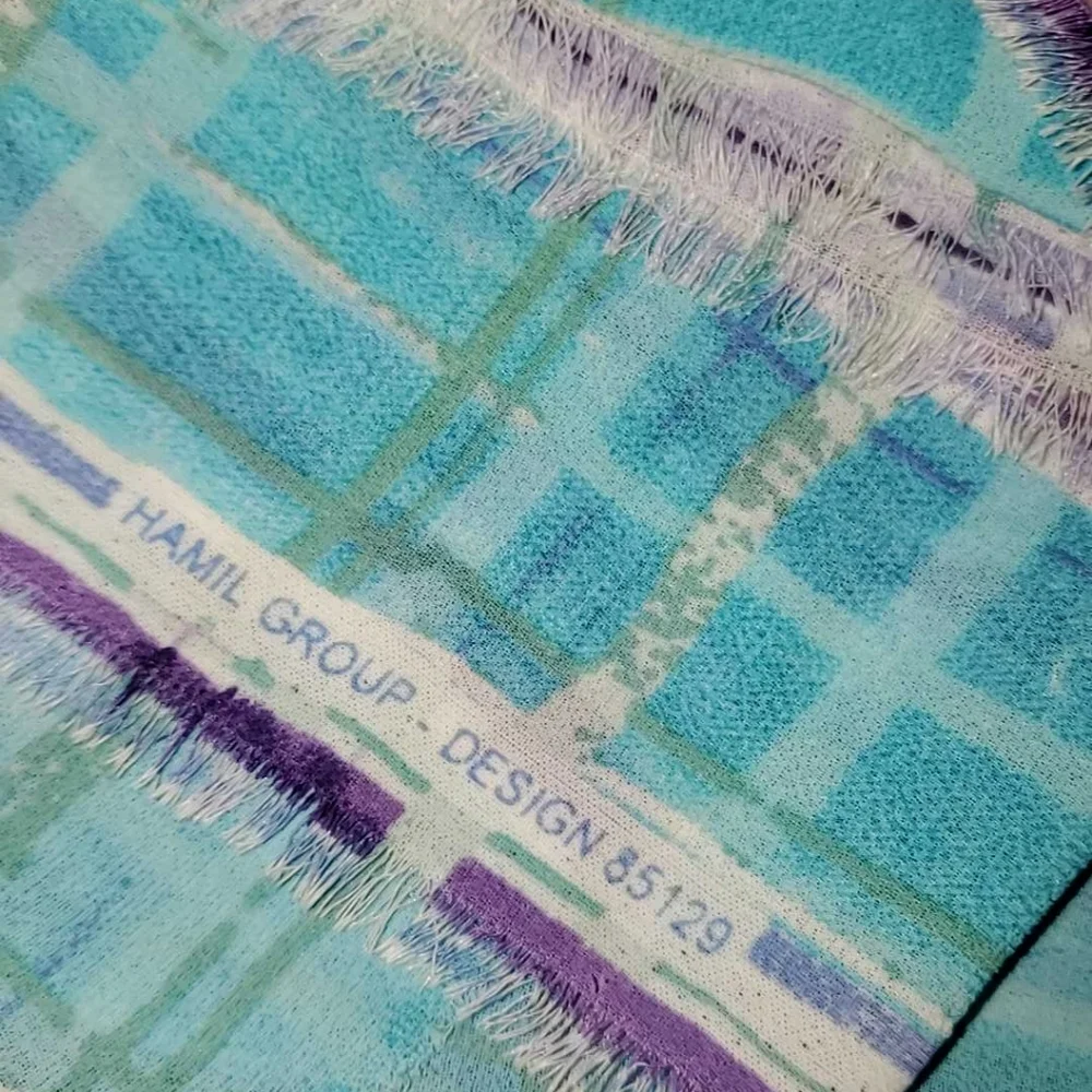 Hamilton Group Design Sewing Craft Fabric Purple Blue White Material 41x61